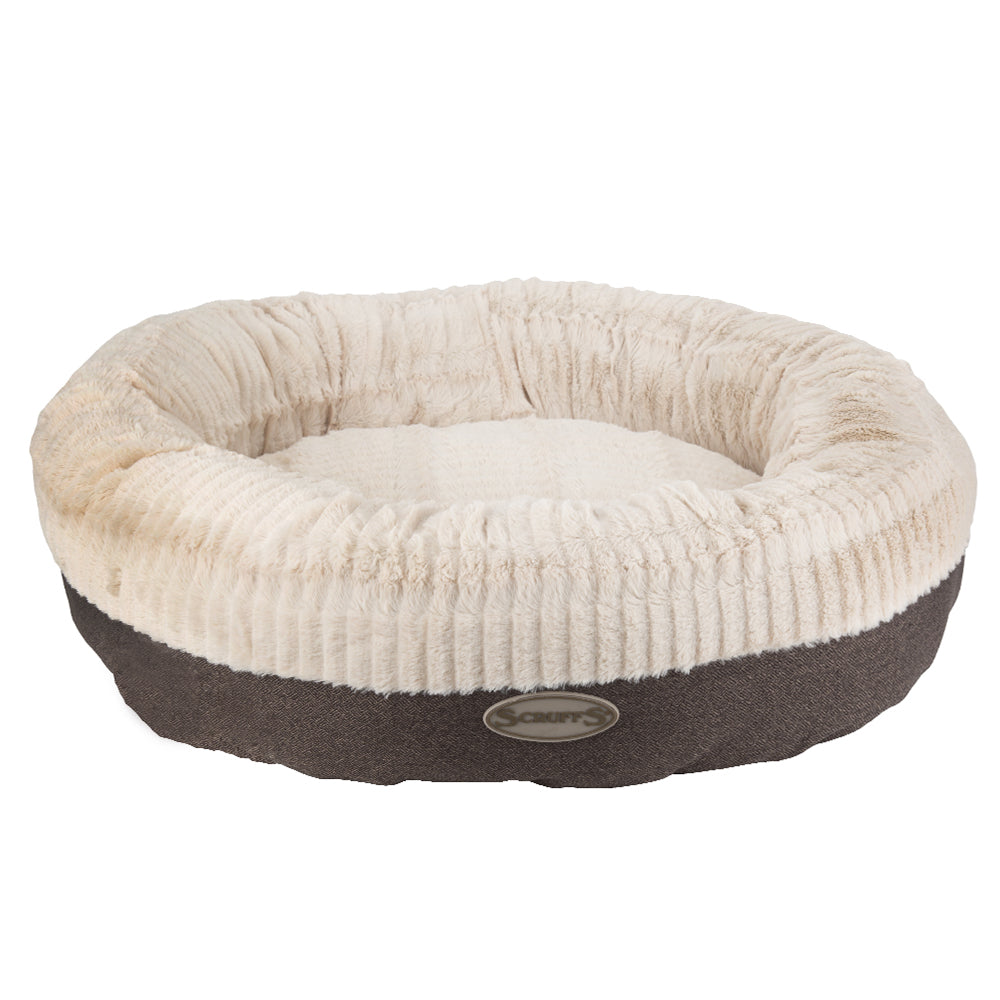 Ellen Donut Dog Bed (in Tan, Pink or Grey) by Scruffs