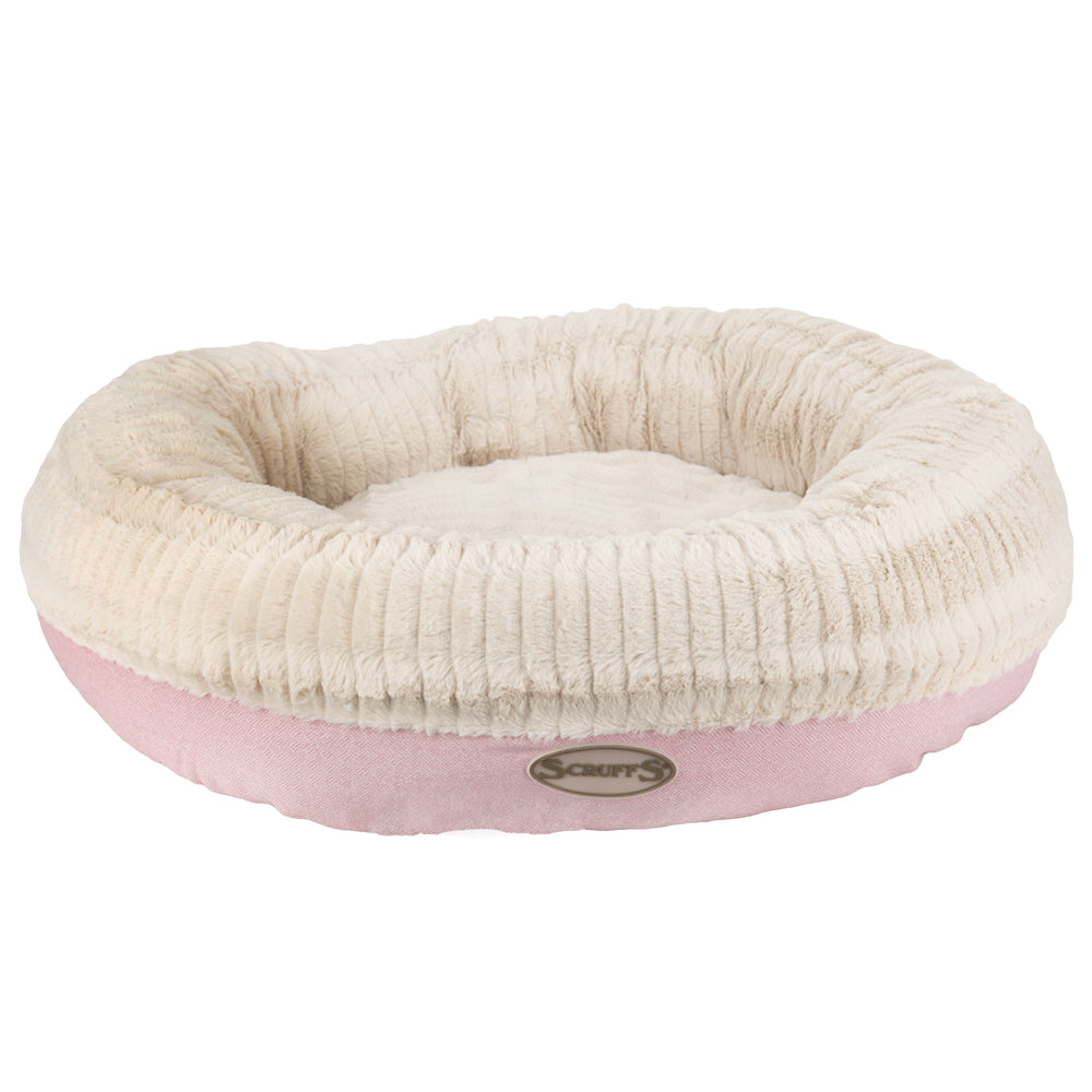 Ellen Donut Dog Bed (in Tan, Pink or Grey) by Scruffs