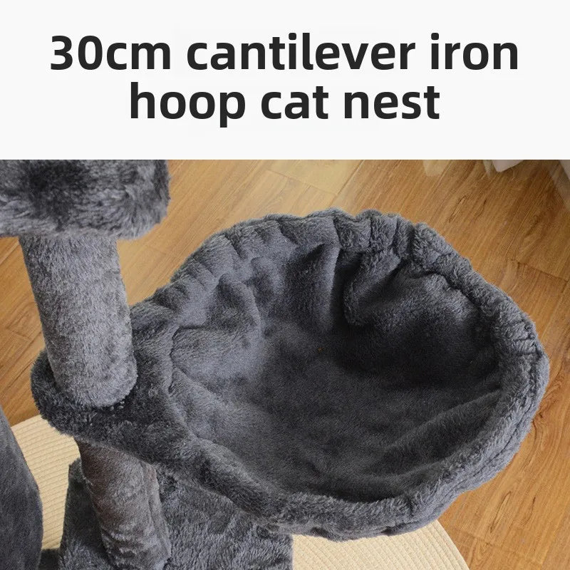 Cat Climbing Frame Large Cat Tree Modern Cat House Combo Jumping Platform Sisal Post Wood Stand